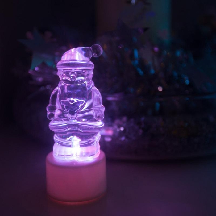 Фигура светодиодная на подставке Санта Клаус, RGB