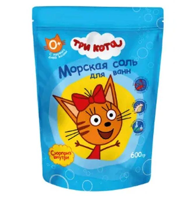 Морская соль для ванн Три кота для девочек, 600 г