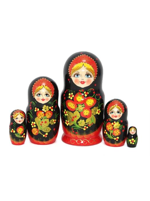 Матрешка Ягодка Хохлома