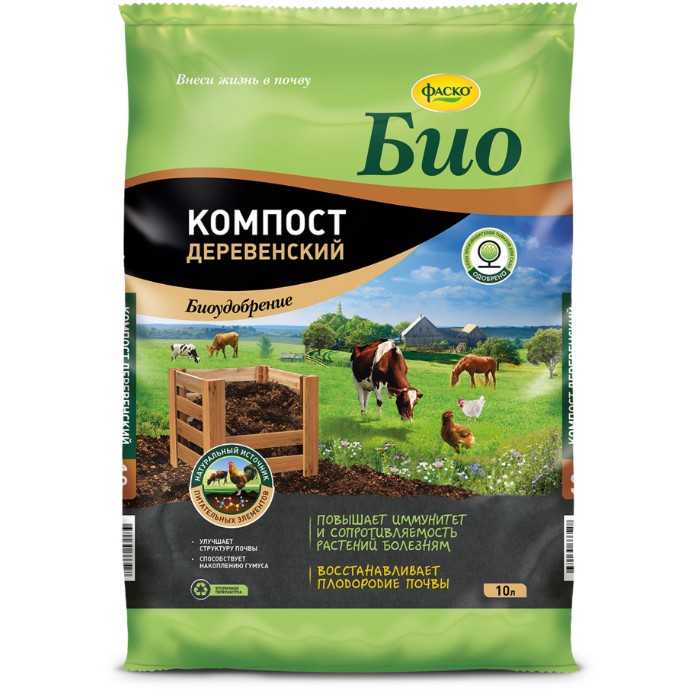 

Удобрение сухое Био Компост Деревенский, 10л