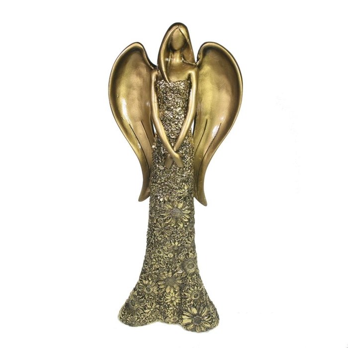 Фигура декоративная Ангел, цвет темное золото - купить с доставкой