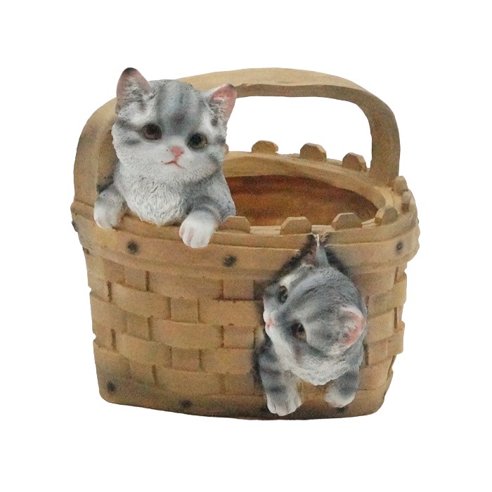 

Кашпо декоративное Котята в корзине