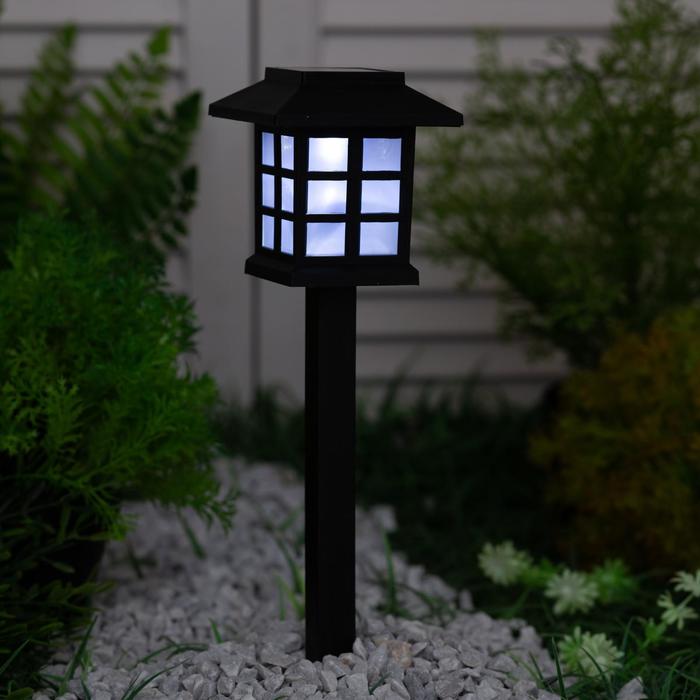 Садовый светильник на солнечной батарее Smartbuy, пластик, 8,6 x 8,6 x 38 см - купить с доставкой