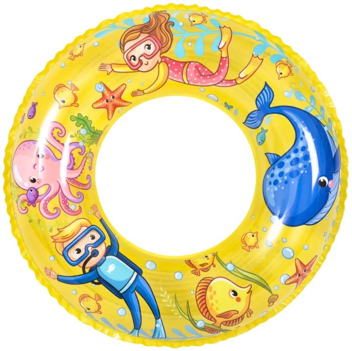 Круг надувной для плавания Желтый океан для детей, 60см