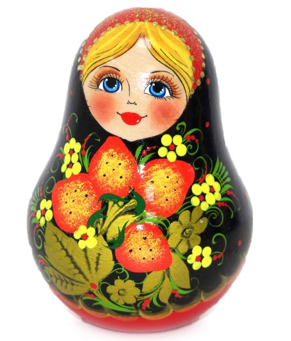 Неваляшка Клубничка, черная