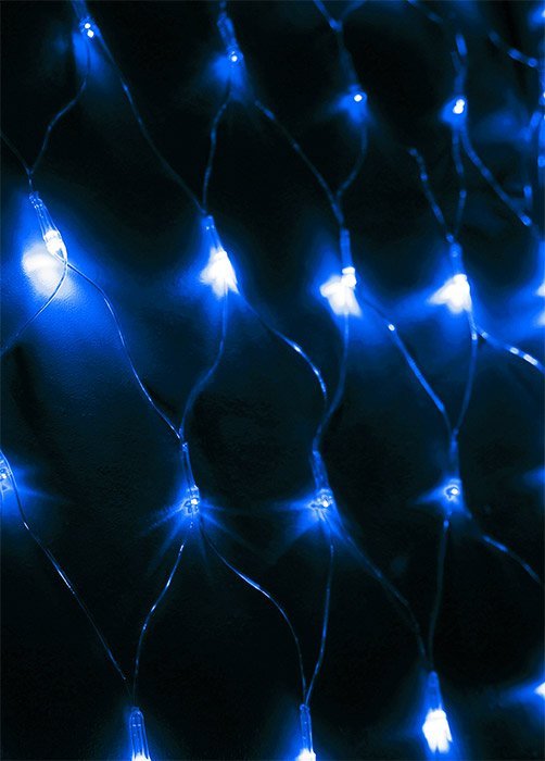 Гирлянда Сетка синяя 320 LED контроллер