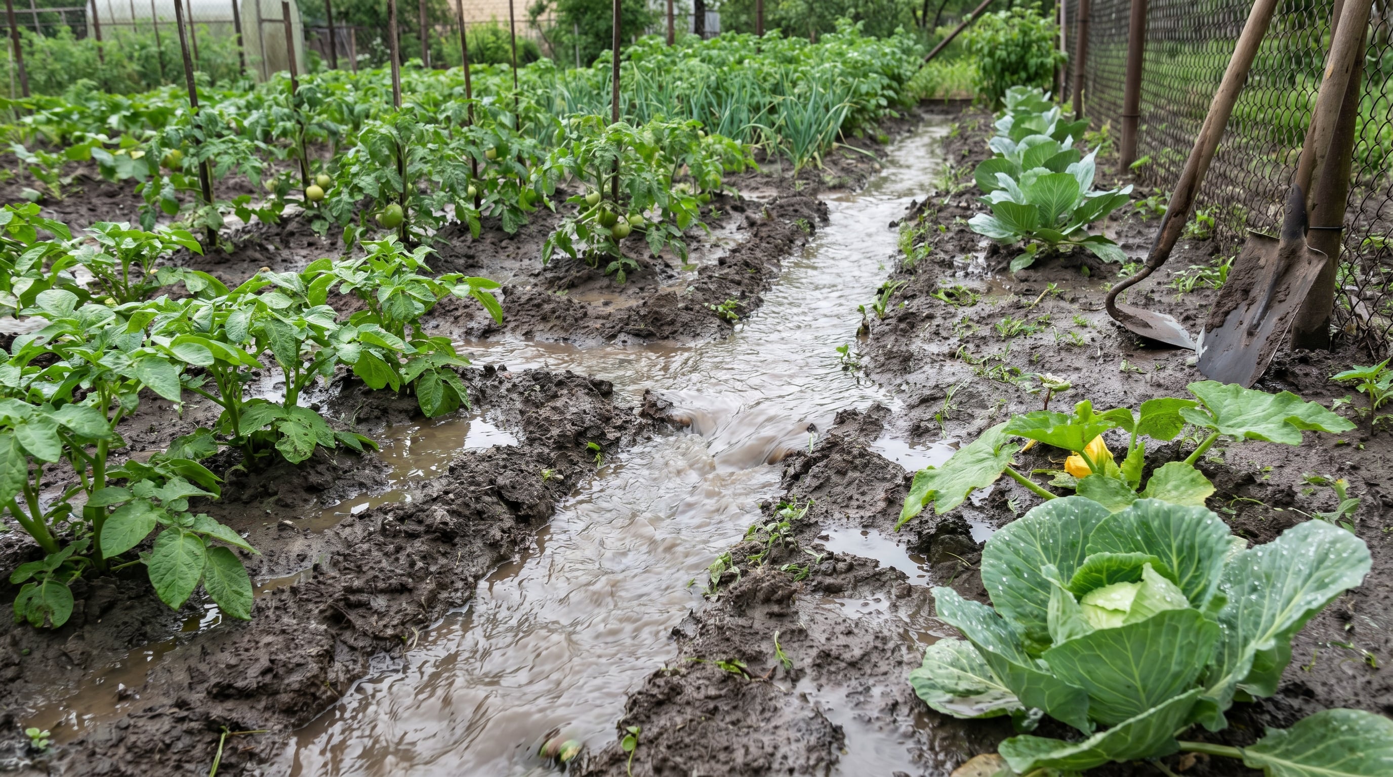 Как спасти огород от затопления и застоя воды после июньских ливней