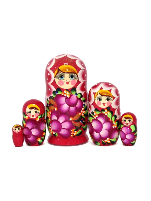 Матрешка Ниночка красная