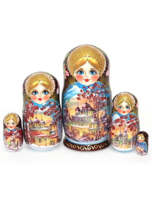 Матрешка Россия осень