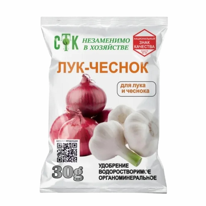 

Удобрение комплексное водорастворимое Лук-Чеснок, 30г