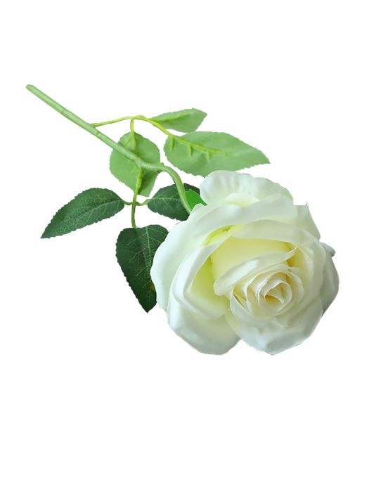 Искусственный цветок Белая Роза - купить с доставкой