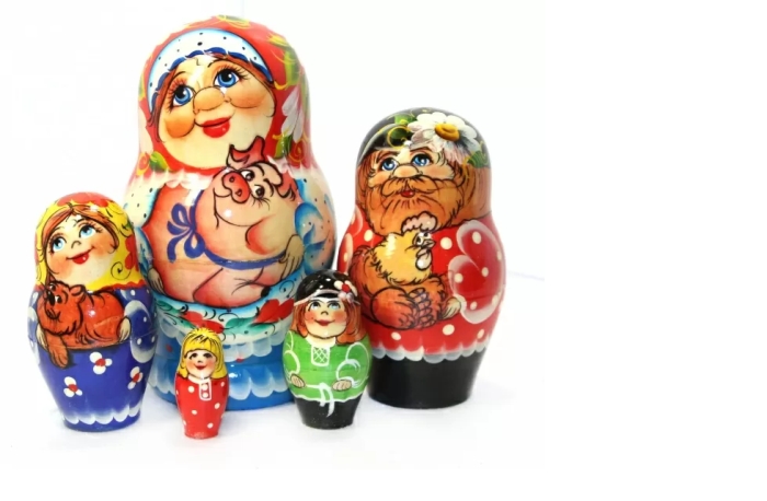 Матрешка Деревенская семья