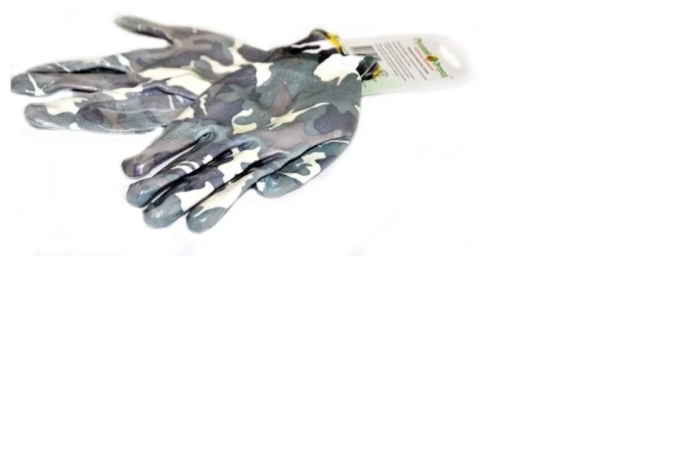 Перчатки Русский Огород нейлоновые с нитриловым покрытием милитари, размер S - купить с доставкой