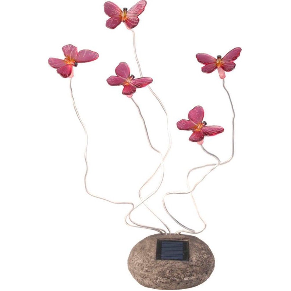 Садовый светильник бабочки, розовые 712B-CD - купить с доставкой