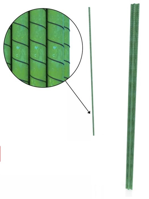 Колышки для растений стеклопластиковые (композитные) 1,2 м Ø 8 мм, 10 шт