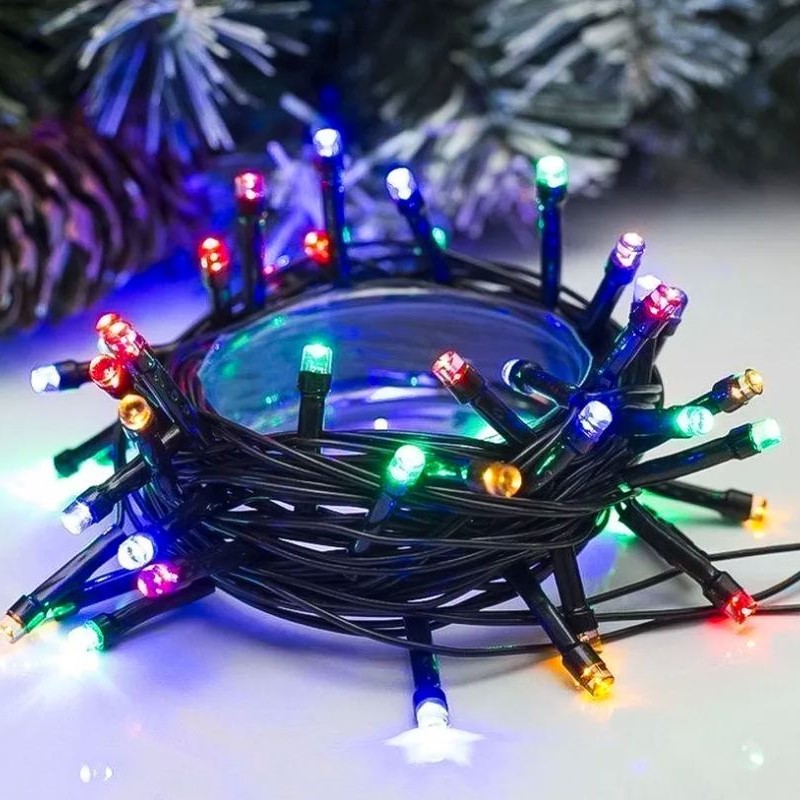 

Новогоднее украшение Гирлянда уличная RGB, IP44, 100 светодиодов, 6,5 м