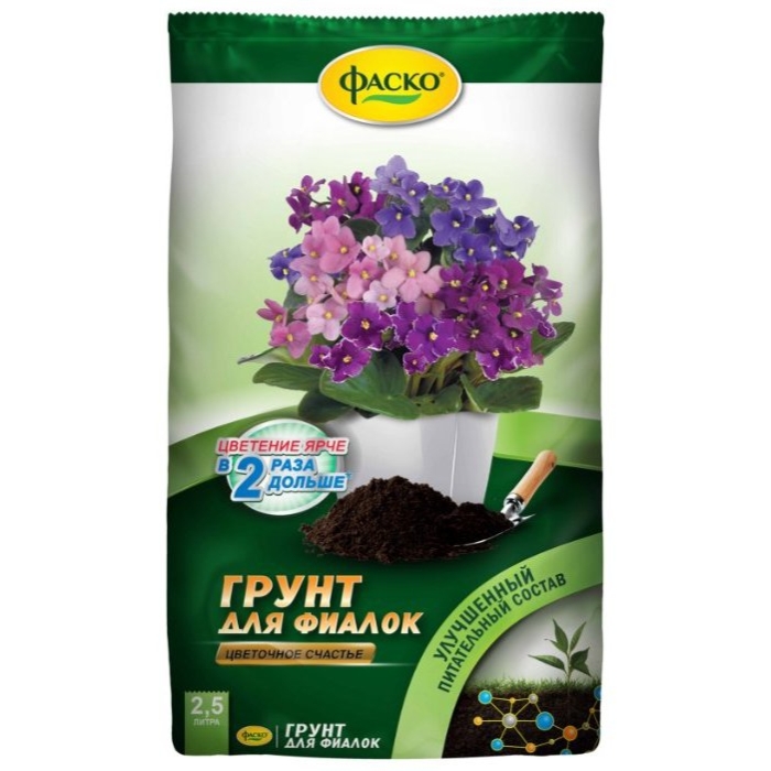 Грунт для фиалок Цветочное счастье, 2,5л