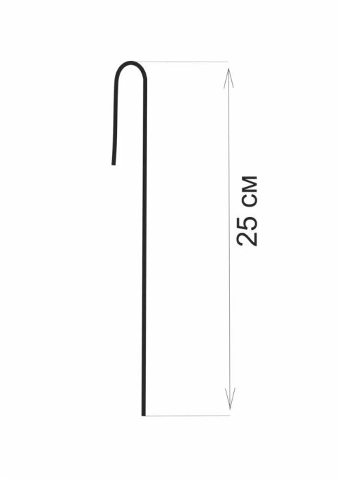 Колышек-скоба для крепления бордюрной ленты, высота 25 см