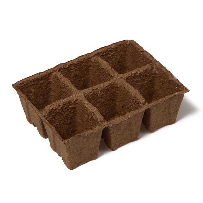 Торфяная кассета, 6 яч*400 мл, 6 × 6 см