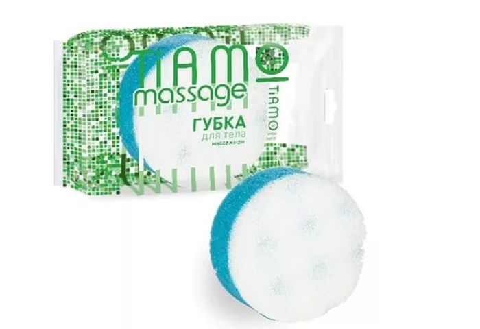Губка для тела Massage Круг, поролон+массаж