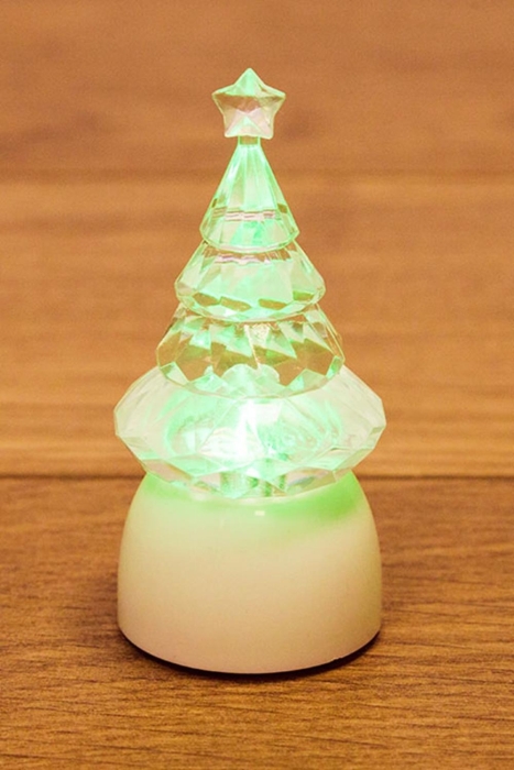 Фигура светодиодная на подставке Елочка Кристалл, RGB