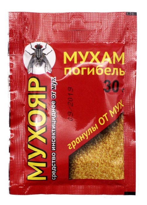 Мухояр - гранулы от мух, 30г