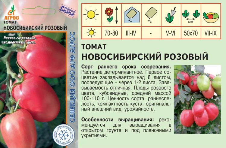 томат новосибирский розовый томат новосибирский розовый