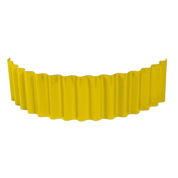 Ограждение для клумбы Волна, 110 × 24 см, желтое