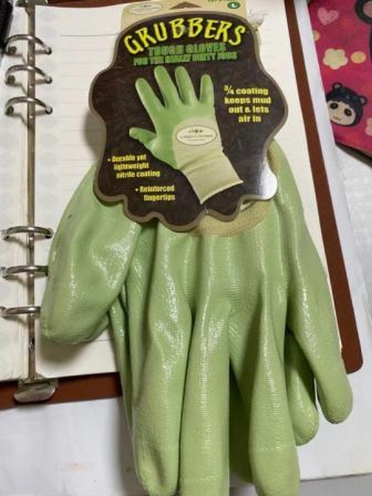 Перчатки зеленые с нитриловым покрытием, размер  XL