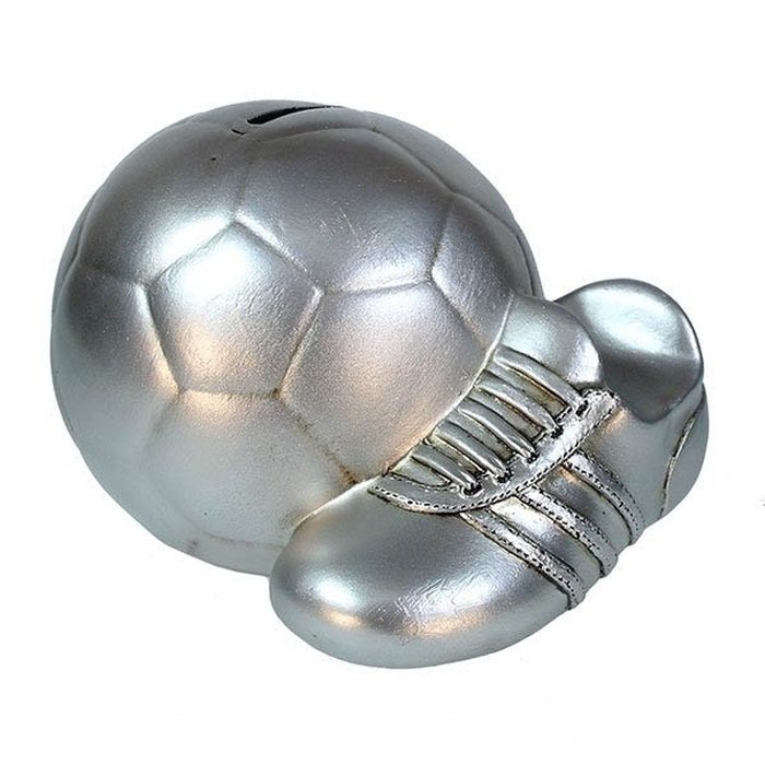 Копилка Мяч с бутсой (цвет серебро) - купить с доставкой