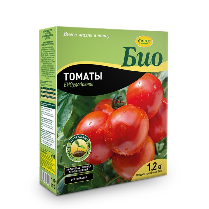 

Удобрение сухое БИО Томаты гранулированное, 1,2кг