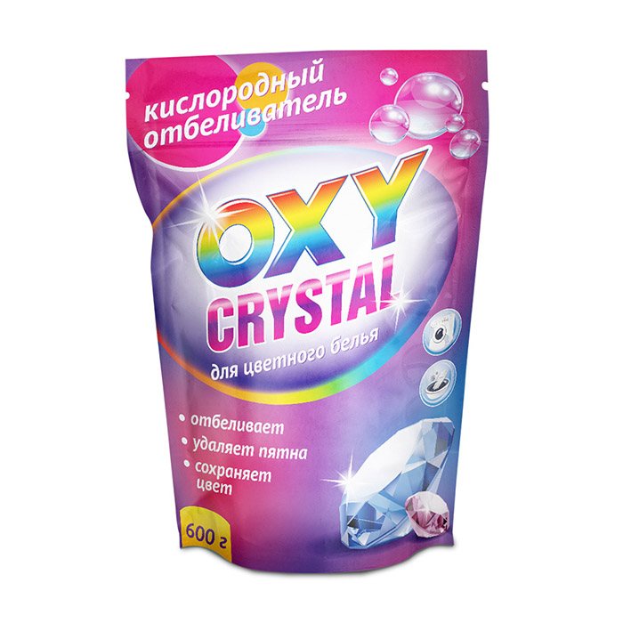 Кислородный отбеливатель Oxy crystal для цветного белья, 600 г - купить с доставкой