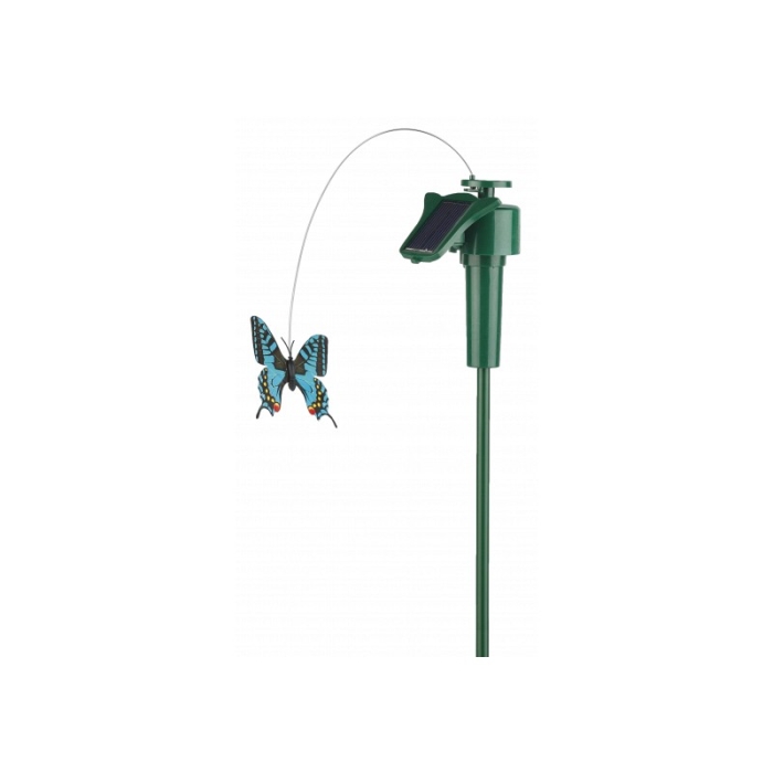Садовый светильник на солнечной батарее Порхающая бабочка, пластик, цветной