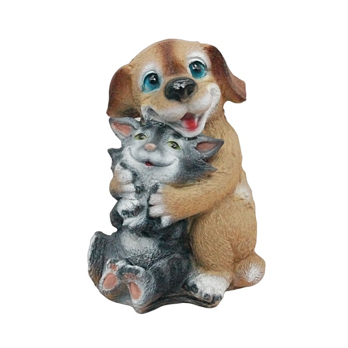 

Щенок с котенком, 18см