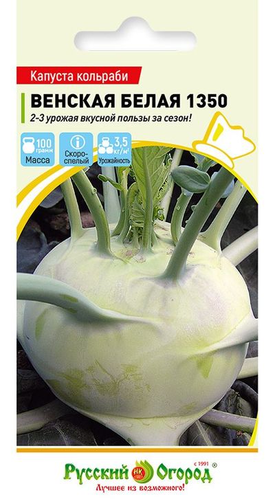 Капуста кольраби Венская белая 1350