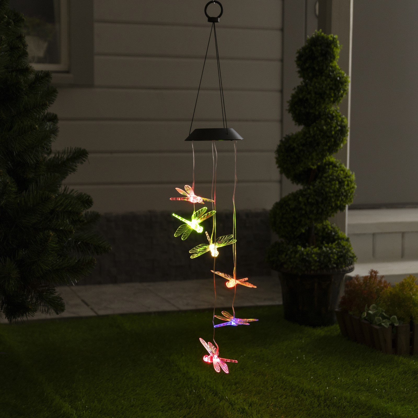 Садовый светильник на солнечной батарее Стрекозы, свечение мульти - купить с доставкой