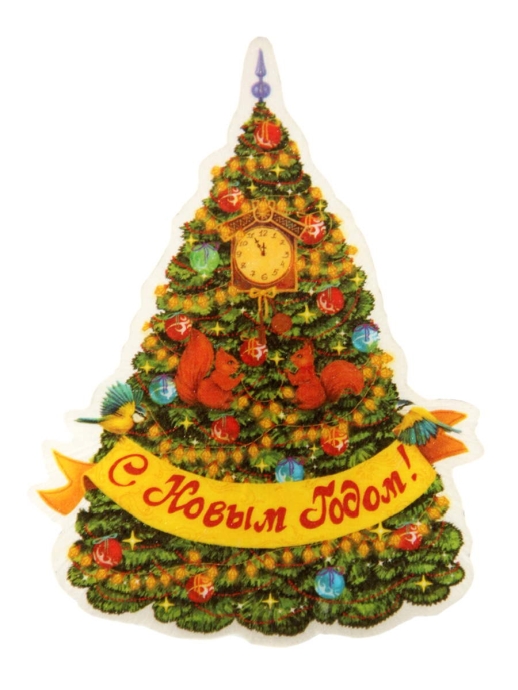 Елка в золотых узорах с подсветкой