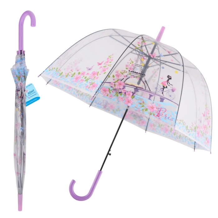 Зонт Весна в Париже полуавтомат, D80см - купить с доставкой