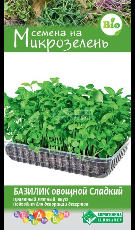Микрозелень Базилик овощной - купить с доставкой