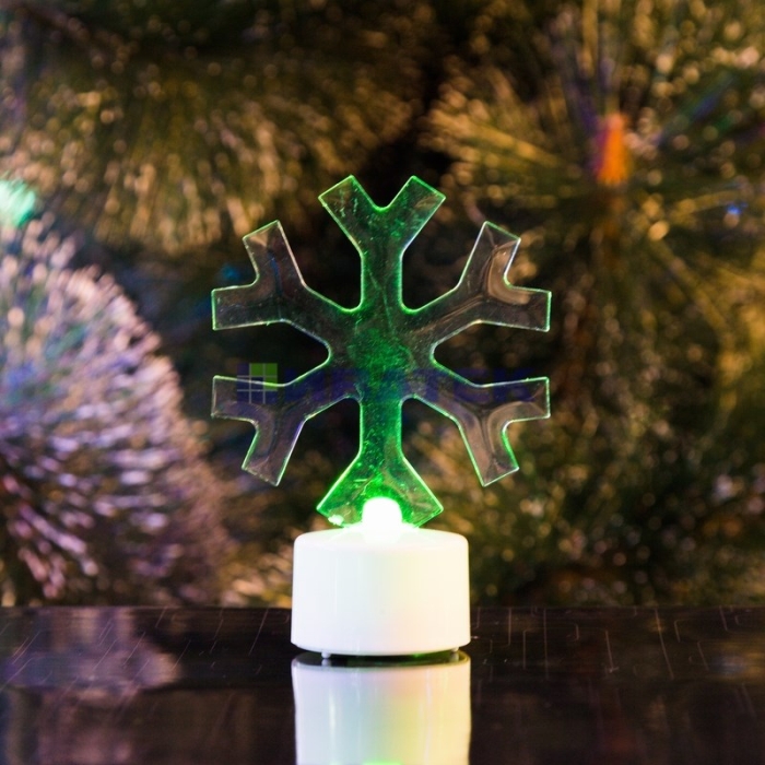 Фигура светодиодная на подставке Снежинка, RGB - купить с доставкой
