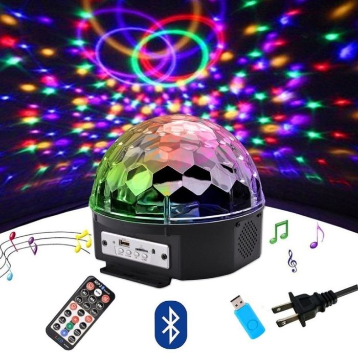 Диско-светильник с воспроизведением MP3 (через bluetooth или флешку) 