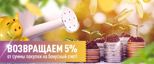 Возвращаем 5% от суммы!