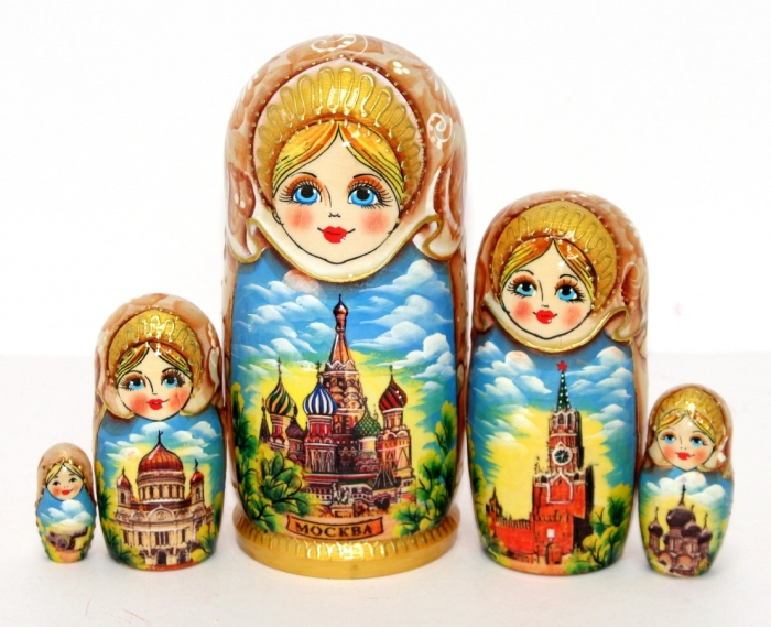 Матрешка Москва бежевая - купить с доставкой