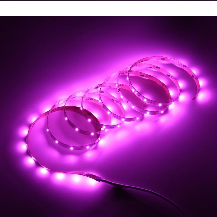Фитолента светодиодная, 12 В, SMD2835, 2 м, IP20, 7.5Вт/м, 42LED/м, мультиспектральная