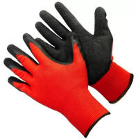 Перчатки в черной обливке красные, размер XL - купить с доставкой