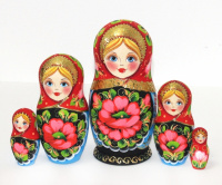 Матрешка Маки золото - купить с доставкой