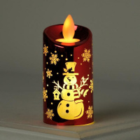 Фигура световая Свеча красная Снеговик - купить с доставкой