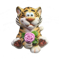 Тигр с розой - купить с доставкой