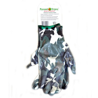 Перчатки Русский Огород нейлоновые с нитриловым покрытием милитари, размер L - купить с доставкой