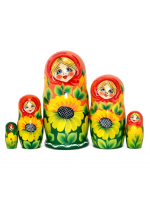 Матрешка Подсолнухи, 17см - купить с доставкой